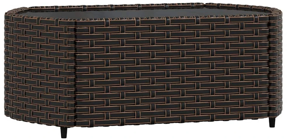 Sodo komplektas su pagalvėlėmis, 3 dalių, rudas, poliratanas