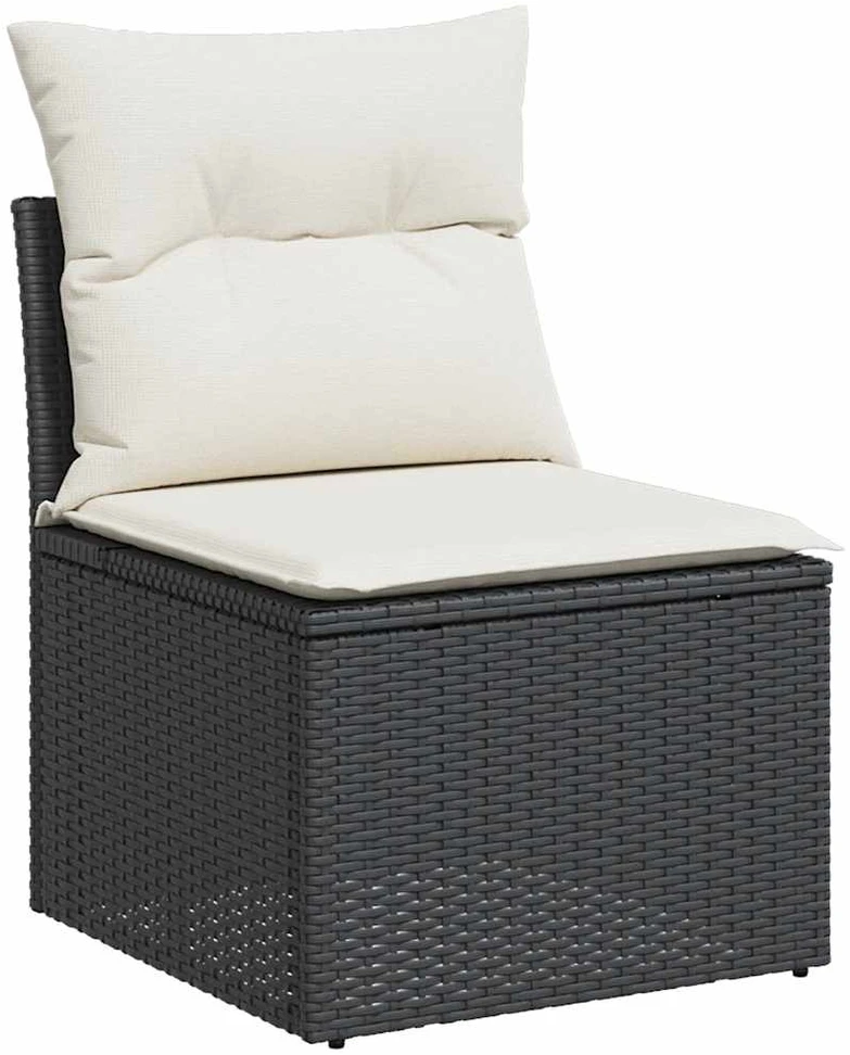 Lauko baldų komplektas Sodo komplektas su pagalvėlėmis, 5 dalių, poliratanas/akacija