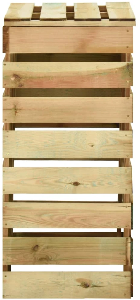 Sodo komposto dėžė, 80x50x100cm, impregnuota pušis, lentjuostės
