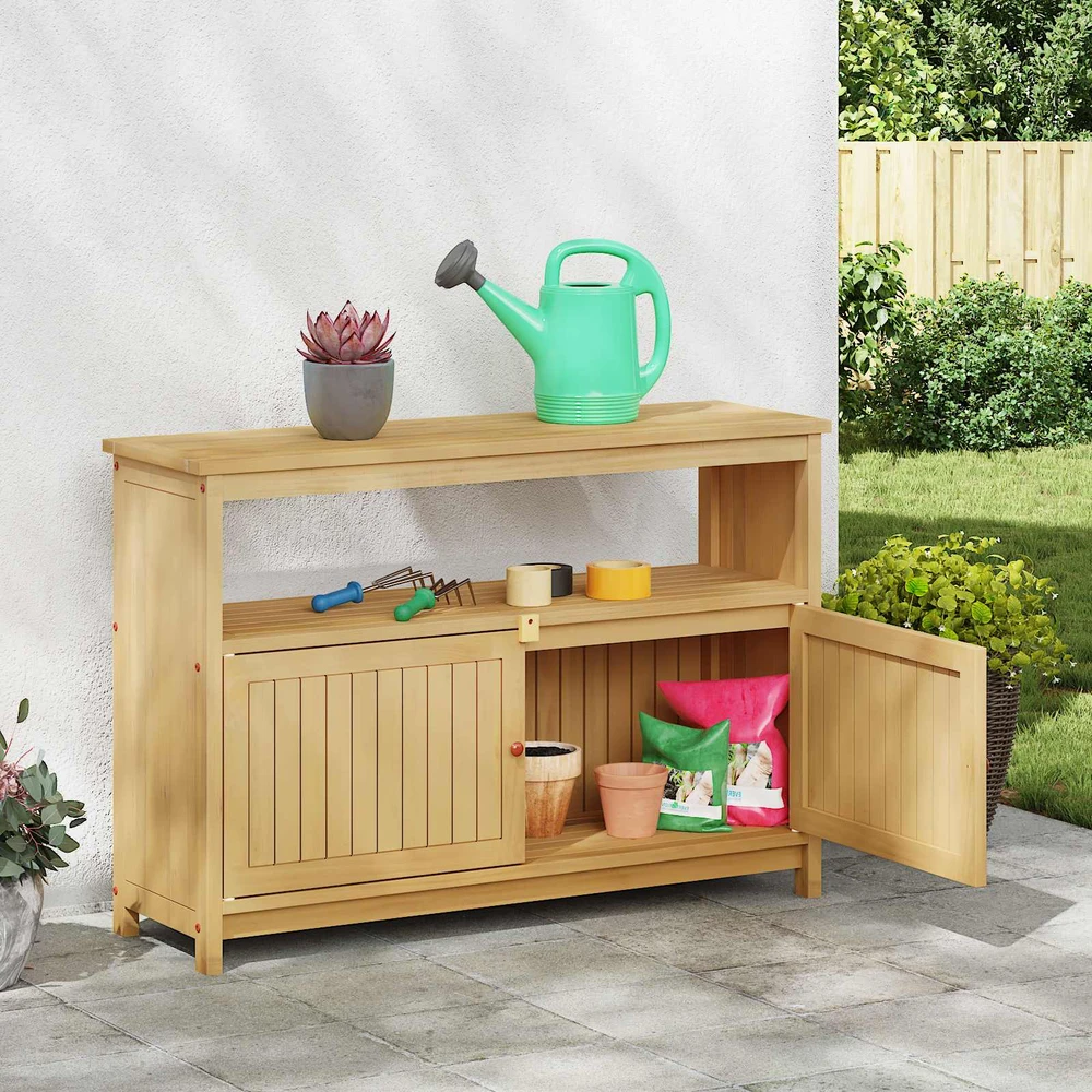 Sodo konsolinis stalas Šviesus akacijų 110 x 35 x 75 cm
