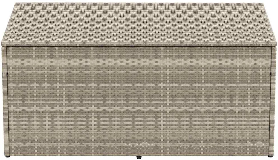 sodo laikymo dėžutė šviesiai pilka 110x50x58 cm poliratanas