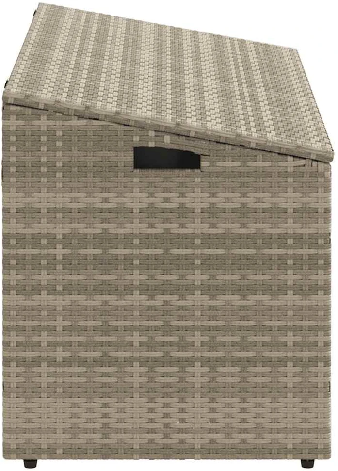 sodo laikymo dėžutė šviesiai pilka 110x50x58 cm poliratanas