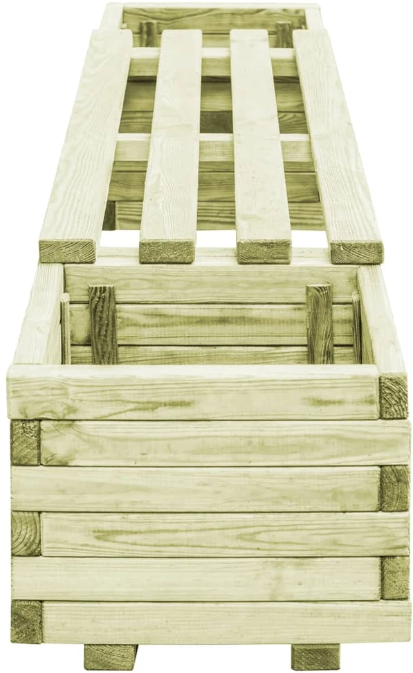 Sodo lovelis, 200x50x50cm, impregnuota pušis, tvorelės dizaino