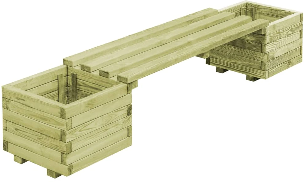 Sodo lovelis, 200x50x50cm, impregnuota pušis, tvorelės dizaino