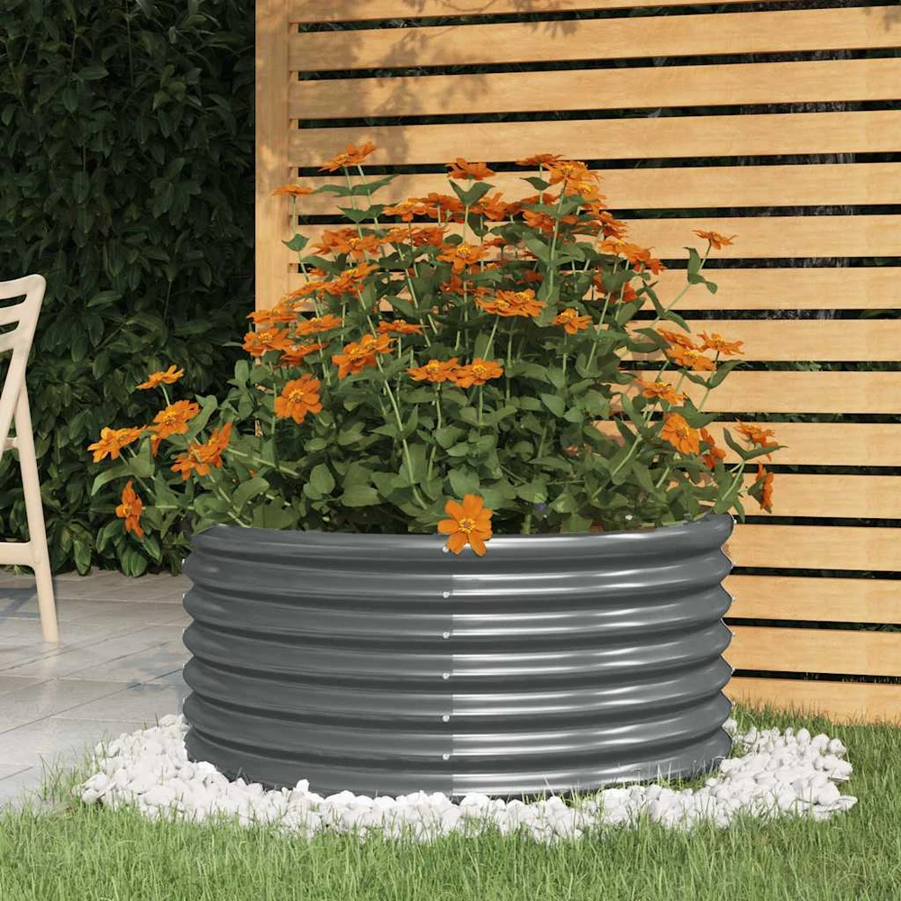 Sodo lovelis, antracito, 80x80x36cm, plienas