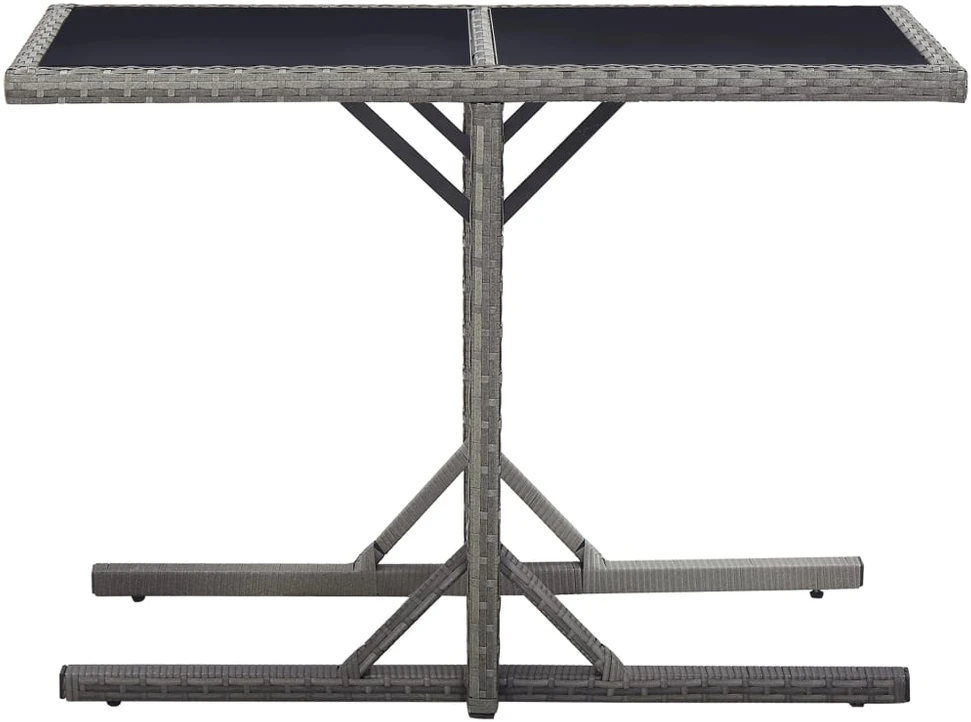 Sodo lovelis, juodas, 40x40x70 cm, pušies medienos masyvas