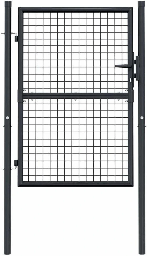 Sodo lovelis, juodos spalvos, 80x80x80cm, poliratanas