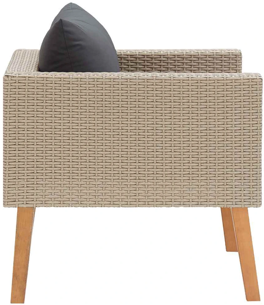 Sodo lovelis, pilkos spalvos, 160x40x53cm, PP