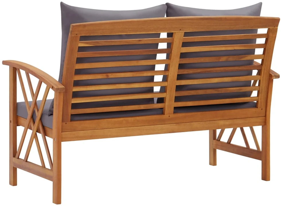 Sodo lovelis, pilkos spalvos, 80x80x80cm, poliratanas
