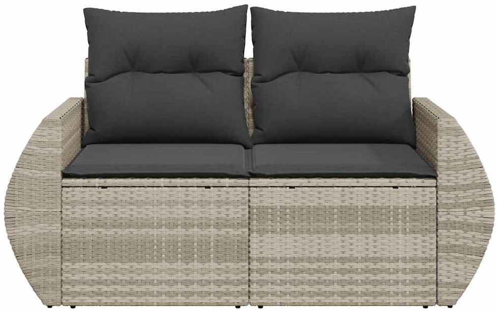 Sodo lovelis su kuoliukais, pilkas, 123,5x43,5x43,5cm, PP