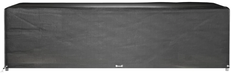 Sodo lovelis su treliažu, akmens pilkas, 100x43x142cm, PP