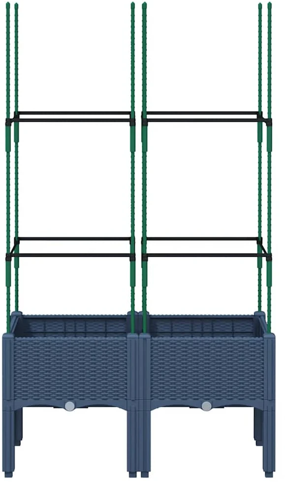 Sodo lovelis su treliažu, baltos spalvos, 120x40x136cm, PP