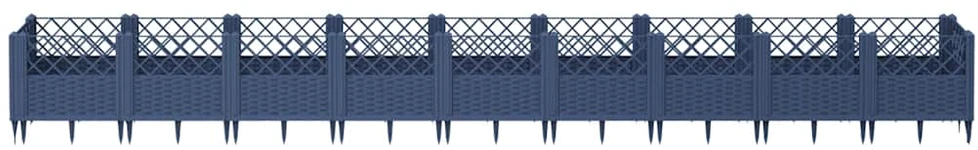 Sodo lovelis su treliažu, juodos spalvos, 120x40x121,5cm, PP