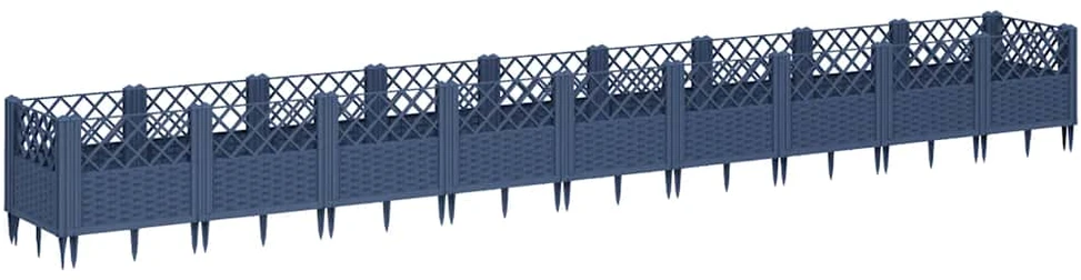 Sodo lovelis su treliažu, juodos spalvos, 120x40x121,5cm, PP
