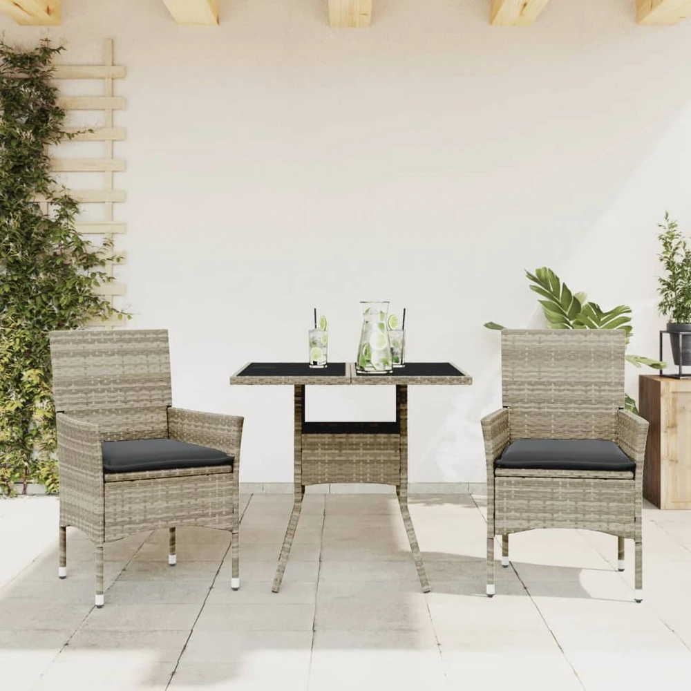 Sodo lovelis su treliažu, šviesiai pilkas, 120x40x136cm, PP