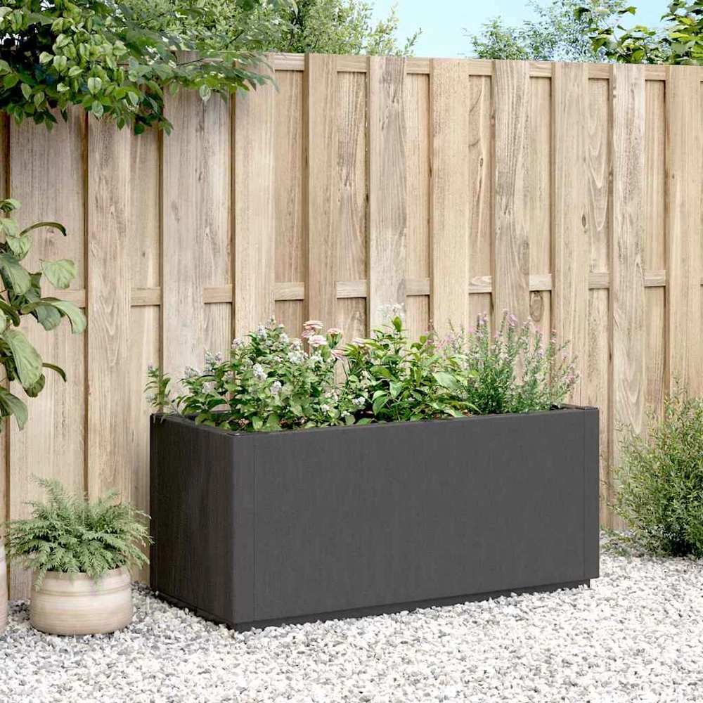 Sodo lovelis, tamsiai pilkos spalvos, 80x36x35cm, PP