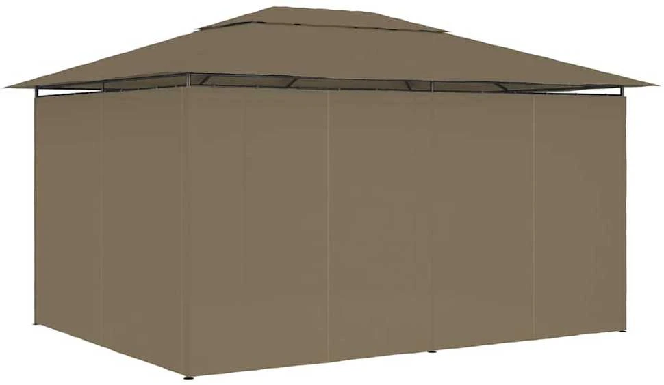 Pavėsinė su tinkleliais, antracito spalvos, 6x4m, plienas
