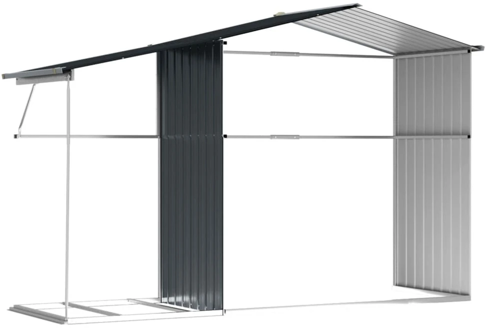 Sodo pašiūrė, antracito, 277x192,5x179cm, galvanizuotas plienas