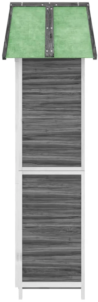 Sodo pašiūrė įrankiams, pilka, 89x52,5x175cm, pušies masyvas