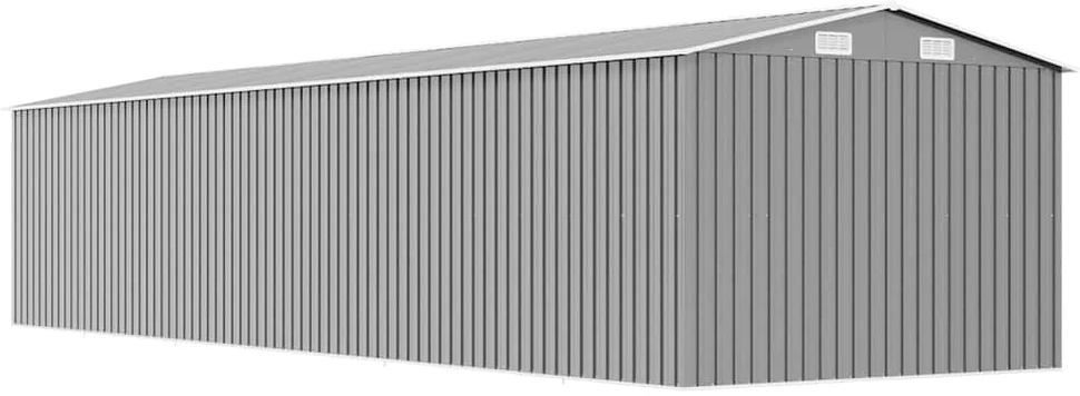 Sodo pašiūrė, pilka, 257x990x181cm, galvanizuotas plienas