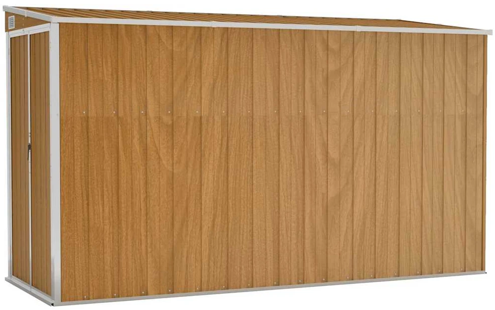 Sodo pašiūrė, ruda, 118x288x178cm, galvanizuotas plienas