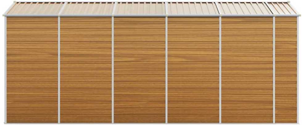 Sodo pašiūrė, šviesiai ruda, 191x470x198 cm, plienas