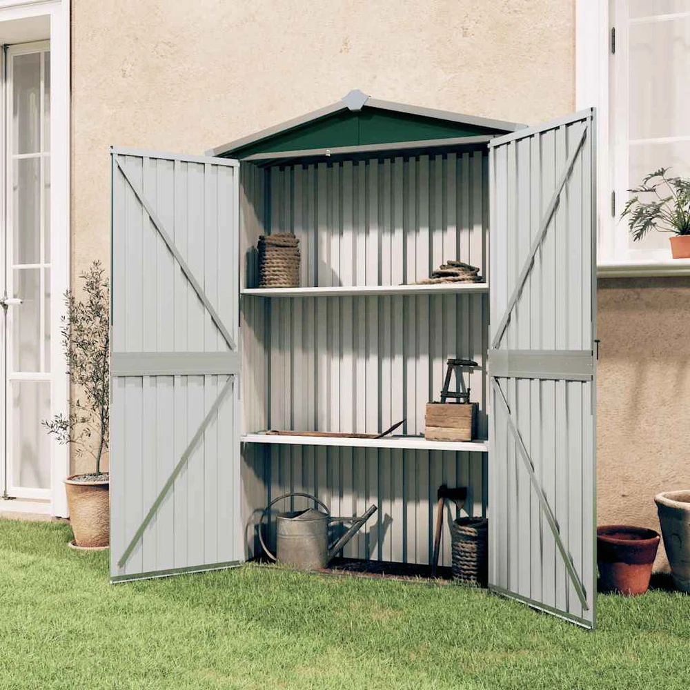 Sodo pašiūrė, žalia, 116x45x175cm, galvanizuotas plienas