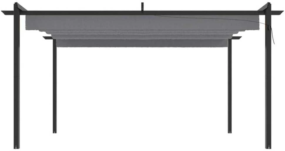 Pavėsinė su tinklinėmis sienelėmis, taupe, 4x3m, plienas