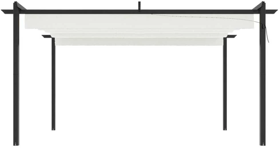 Pavėsinė su tinklinėmis sienelėmis, antracito, 3x3m, plienas
