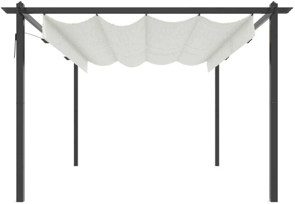 Pavėsinė su tinklinėmis sienelėmis, antracito, 3x3m, plienas