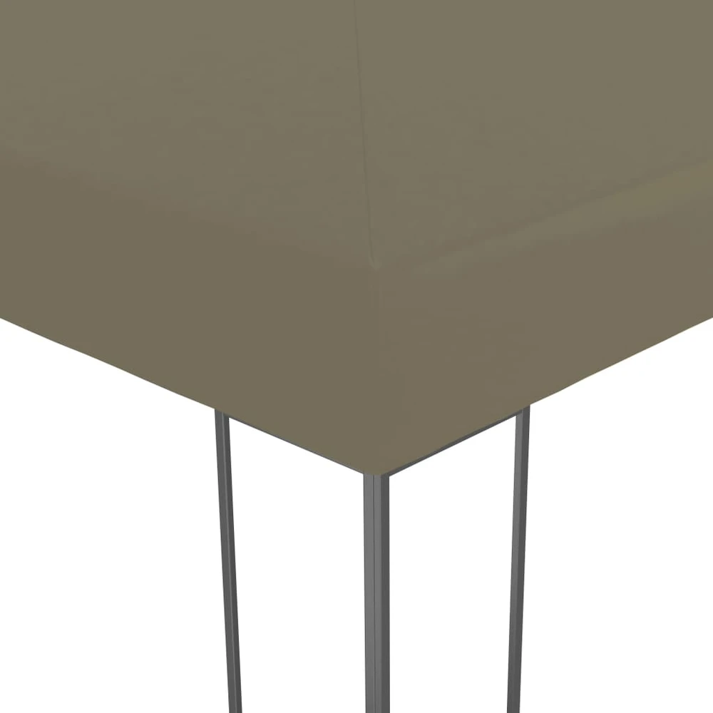 Sodo pavėsinė su lempučių girliandomis LED, taupe, 3x3m