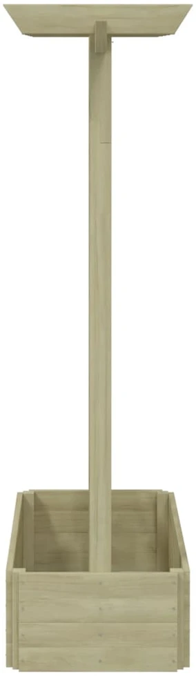 Sodo pergolė su vazonu, 162x56x204cm, mediena