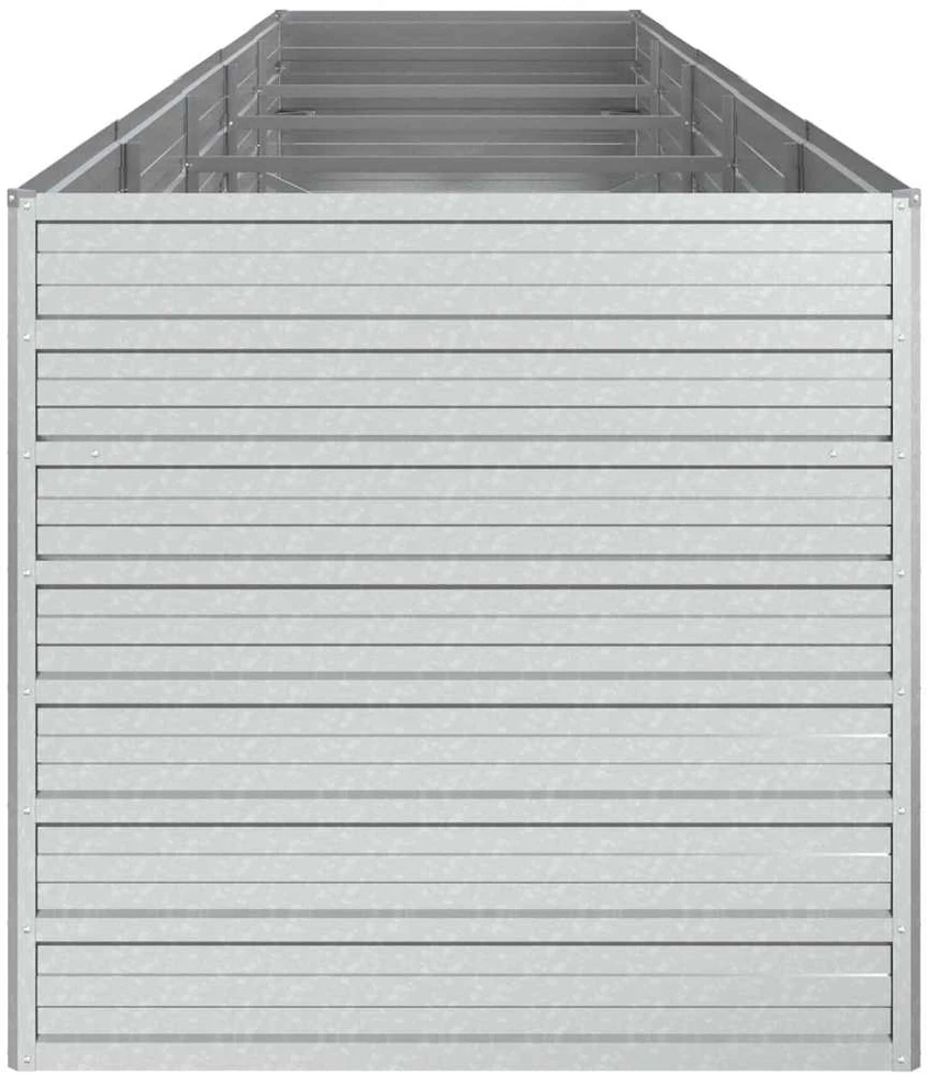 Sodo poilsio gultas, baltas, 128 cm, metalas, sen. stiliaus
