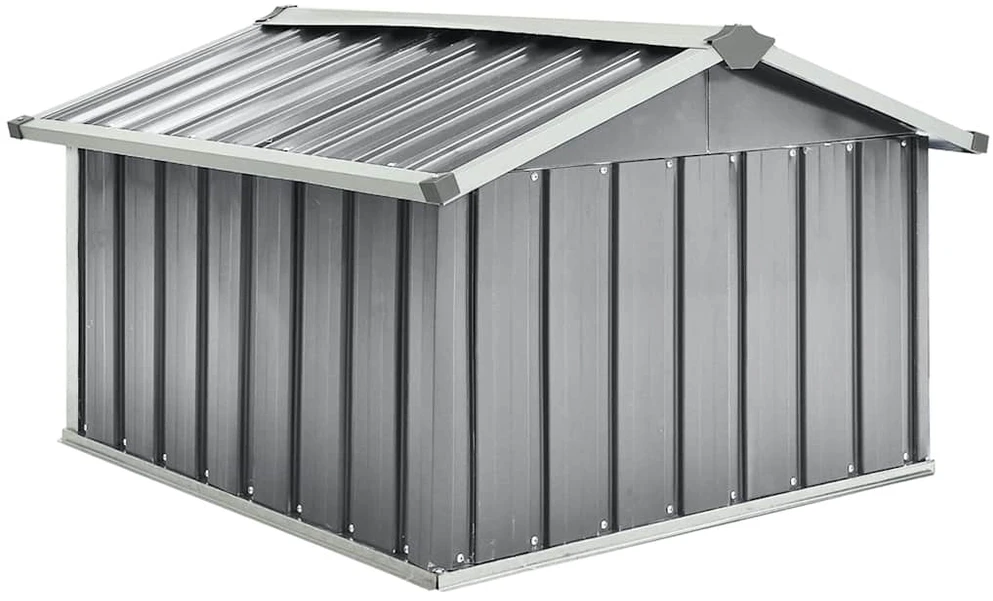 Sodo roboto vejapjovės garažas, pilkas, 92x97x63cm, plienas