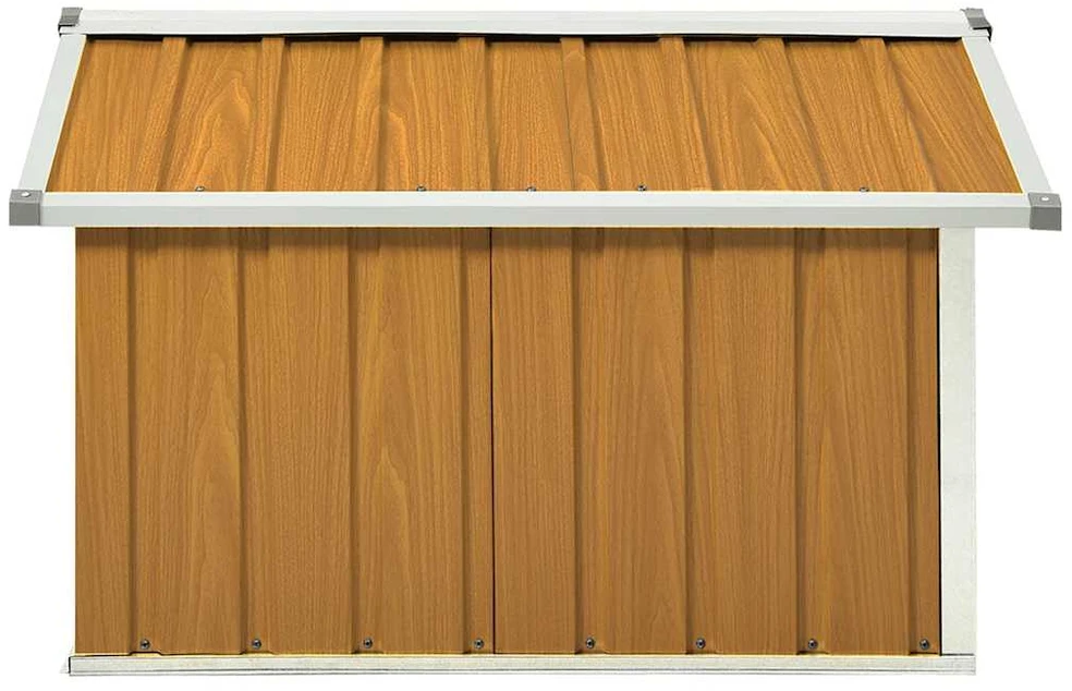 Sodo roboto vejapjovės garažas, rudas, 92x97x63cm, plienas