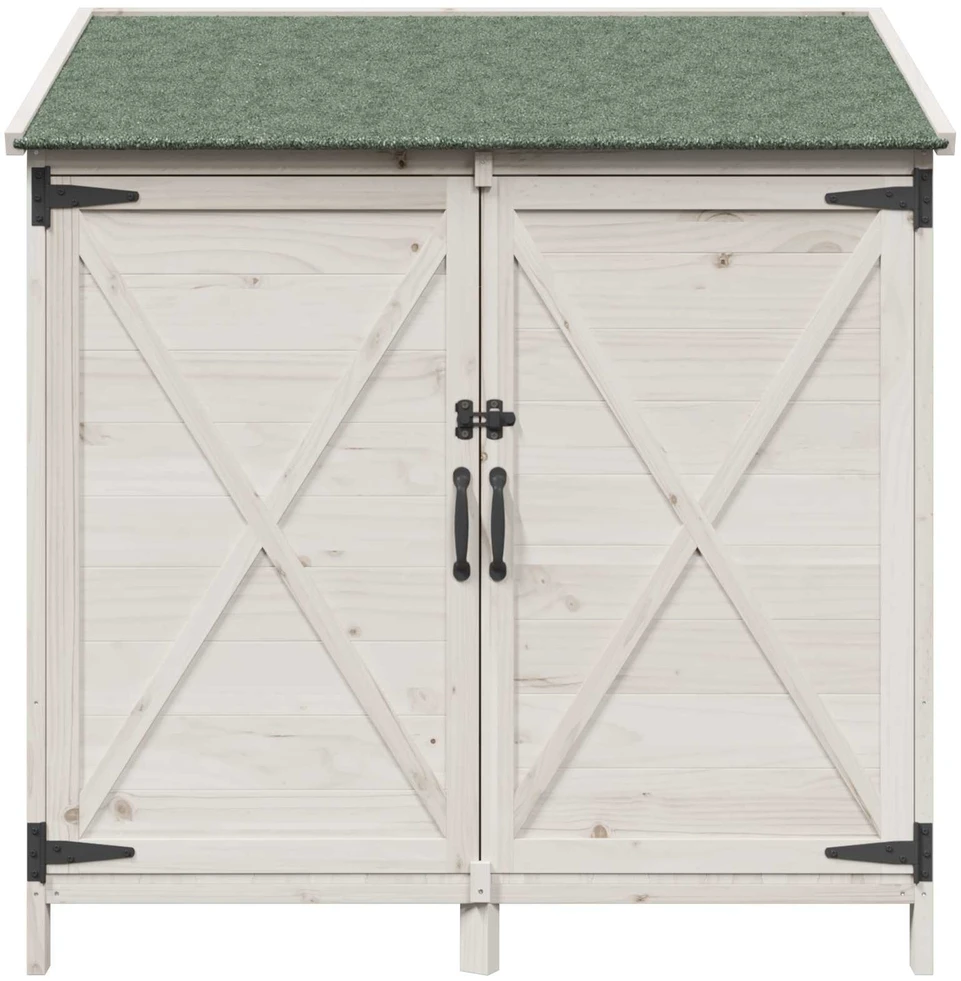Sodo Sandėlys Balta 106 x 56 x 113,5 cm Kietasis pušinis medis