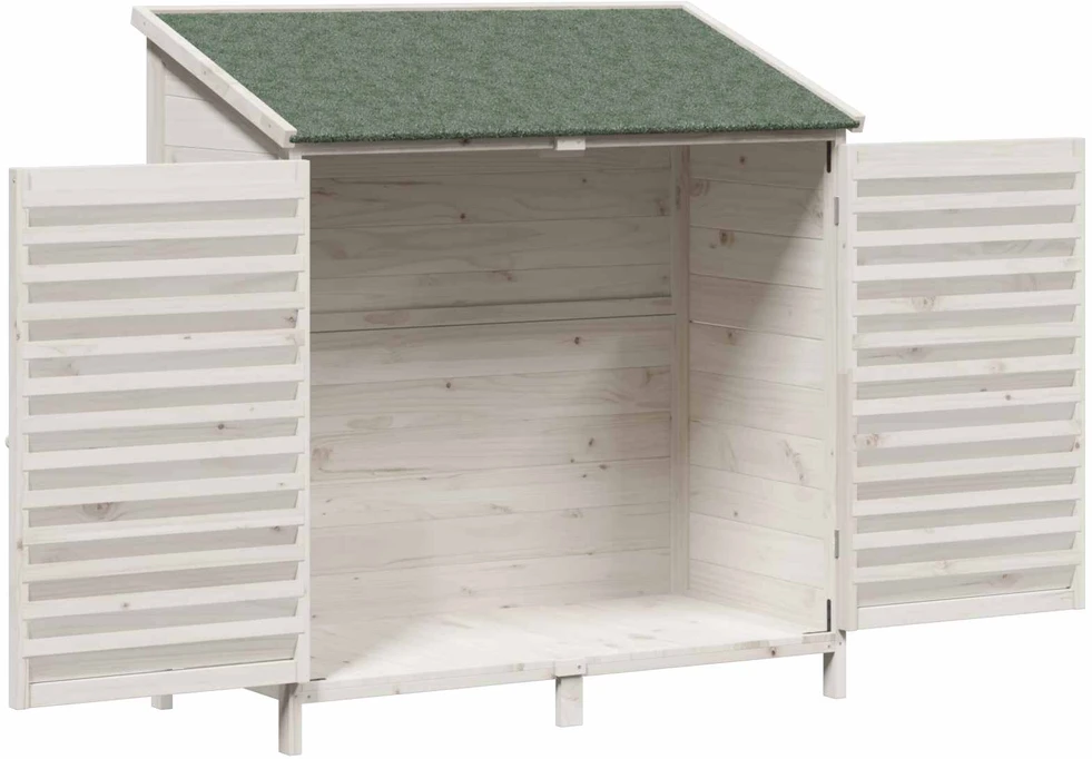 Sodo Sandėlys Balta 106 x 56 x 113,5 cm Kietasis pušinis medis
