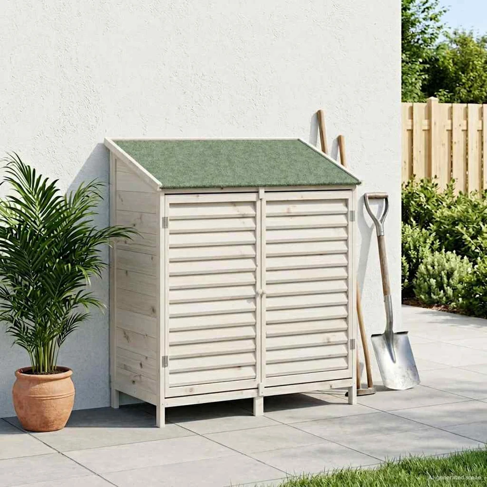 Sodo Sandėlys Balta 106 x 56 x 113,5 cm Kietasis pušinis medis