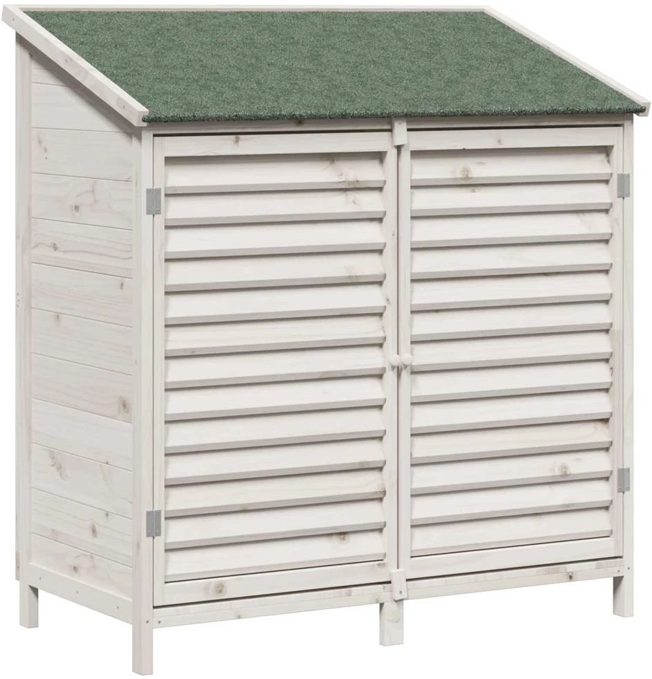Sodo Sandėlys Balta 106 x 56 x 113,5 cm Kietasis pušinis medis