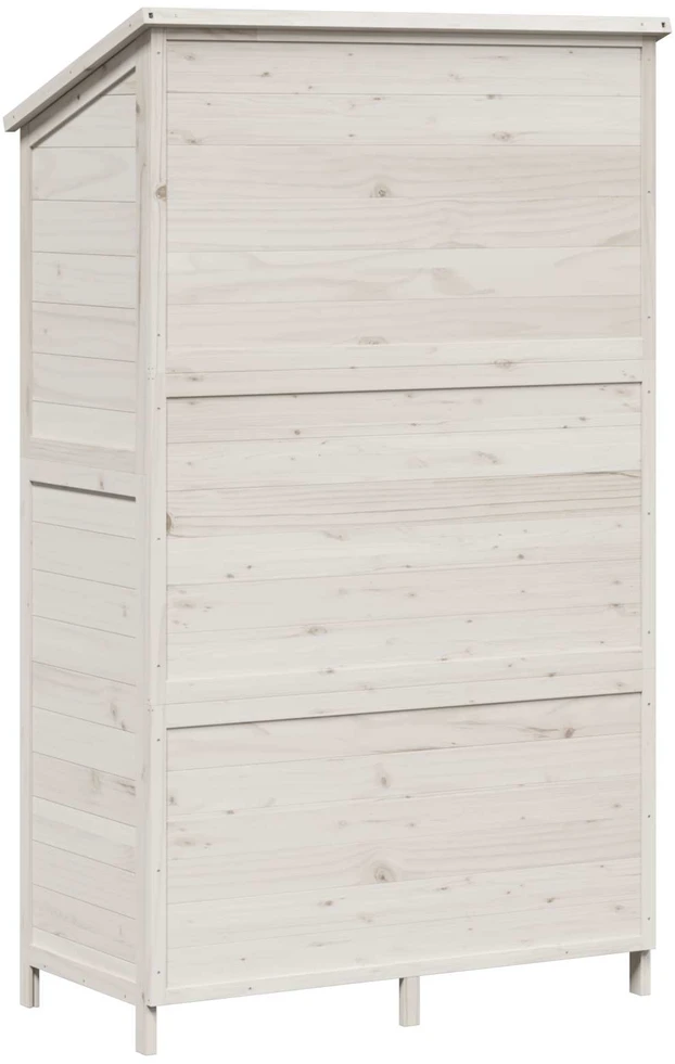 Sodo Sandėlys Balta 106 x 56 x 176,5 cm Kietasis pušinis medis