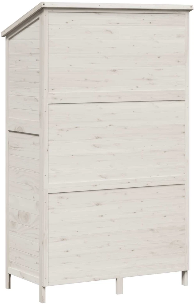 Sodo Sandėlys Balta 106 x 56 x 176,5 cm Kietasis pušinis medis