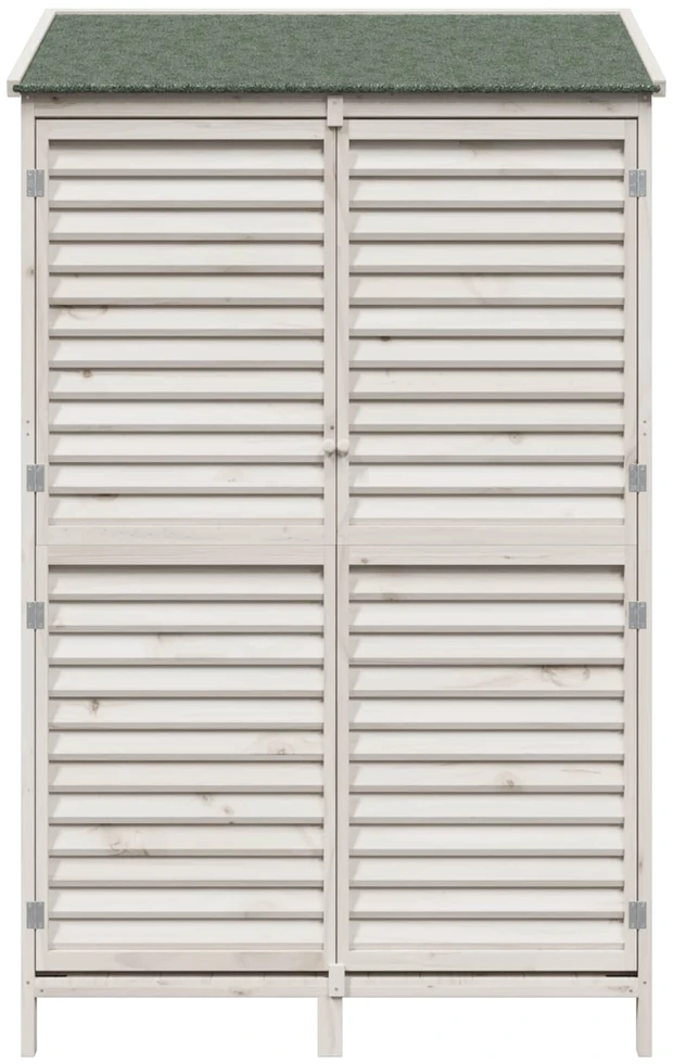 Sodo Sandėlys Balta 106 x 56 x 176,5 cm Kietasis pušinis medis