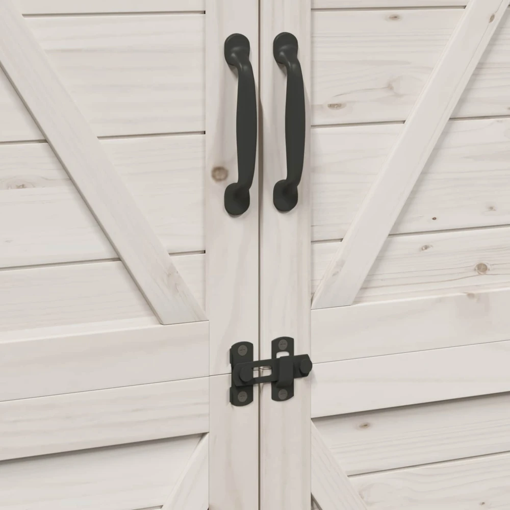 Sodo Sandėlys Balta 106 x 56 x 176,5 cm Kietasis pušinis medis
