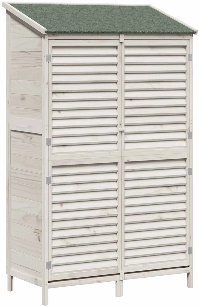 Sodo Sandėlys Balta 106 x 56 x 176,5 cm Kietasis pušinis medis