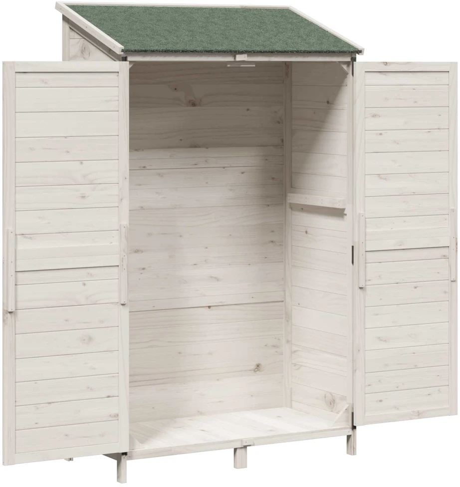 Sodo Sandėlys Balta 106 x 56 x 176,5 cm Kietasis pušinis medis