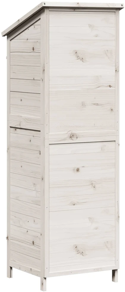 Sodo Sandėlys Balta 59 x 56 x 176 cm Kietasis pušinis medis