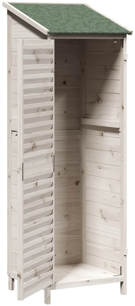 Sodo Sandėlys Balta 59 x 56 x 176 cm Kietasis pušinis medis