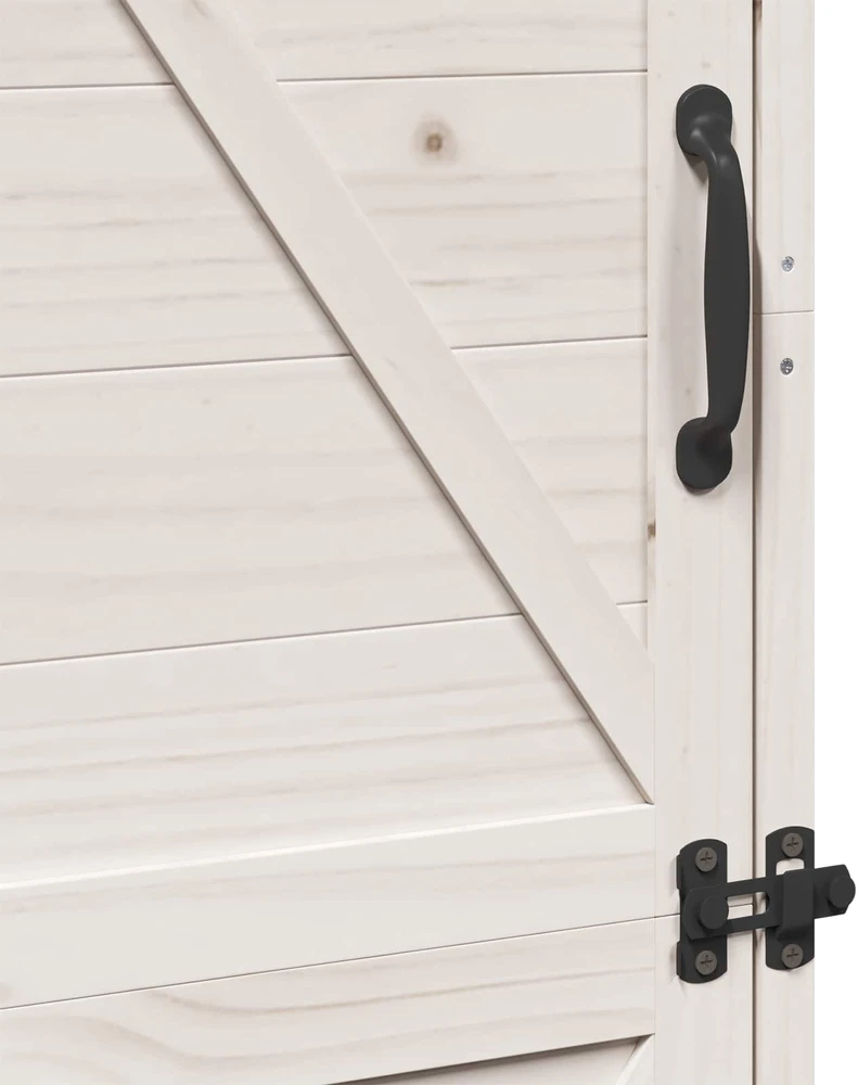 Sodo Sandėlys Balta 59,5 x 56 x 176,5 cm Kietasis pušinis medis