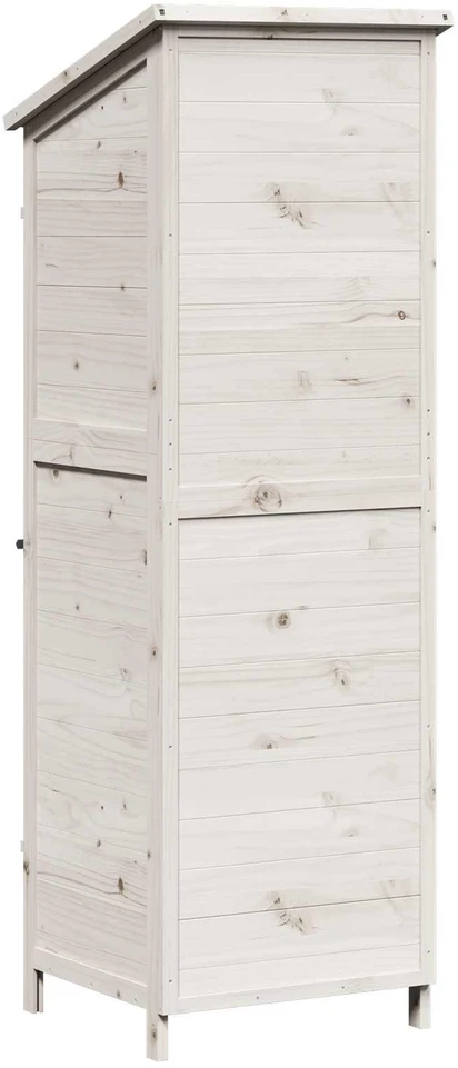 Sodo Sandėlys Balta 59,5 x 56 x 176,5 cm Kietasis pušinis medis