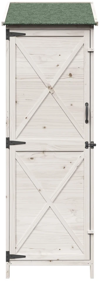 Sodo Sandėlys Balta 59,5 x 56 x 176,5 cm Kietasis pušinis medis